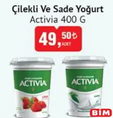ACTİVİA ÇİLEKLİ VE SADE YOĞURT 400 G